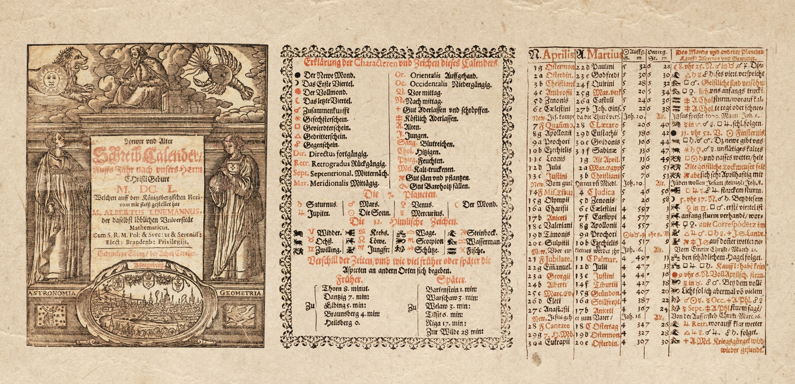 Na zdj. jeden z najstarszych kalendarzy w zbiorach Biblioteki Elbląskiej.